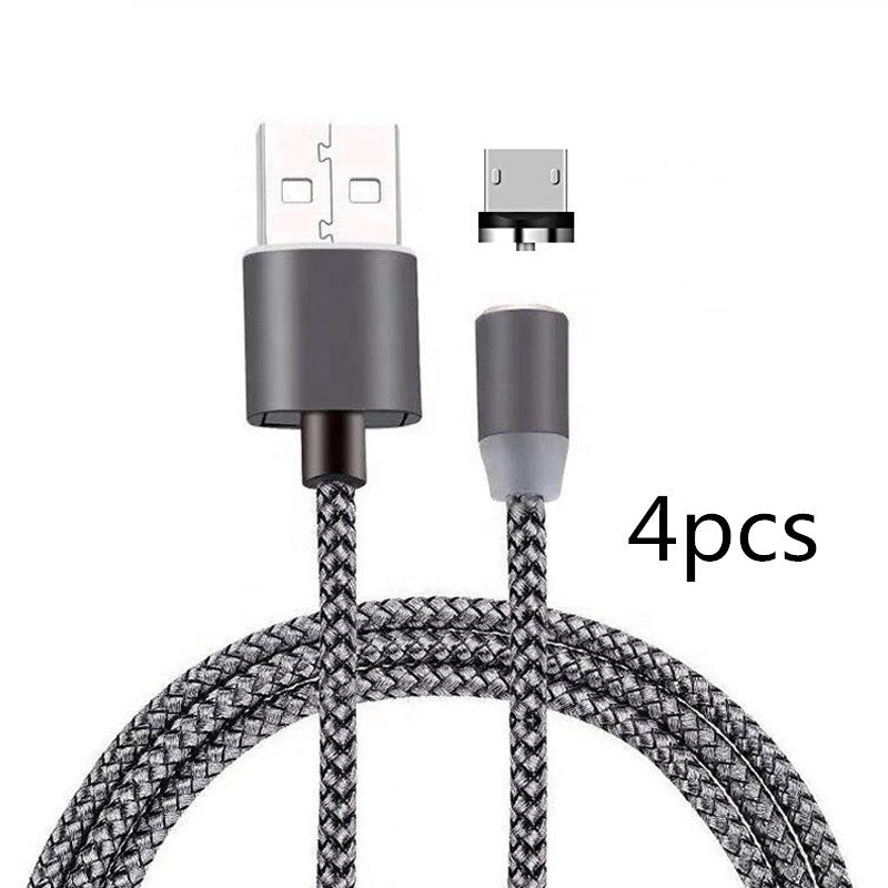 Android Type c Three-in-One Magnetic Suction Head Charging Cable