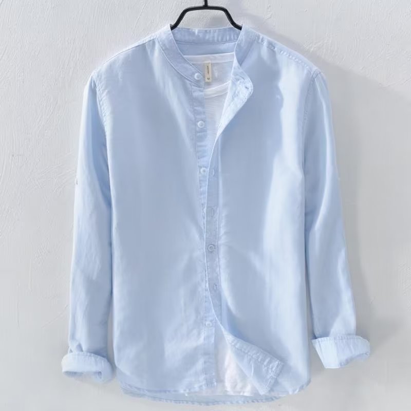 Loose Breathable Casual Long Sleeve Cotton Linen Shirt