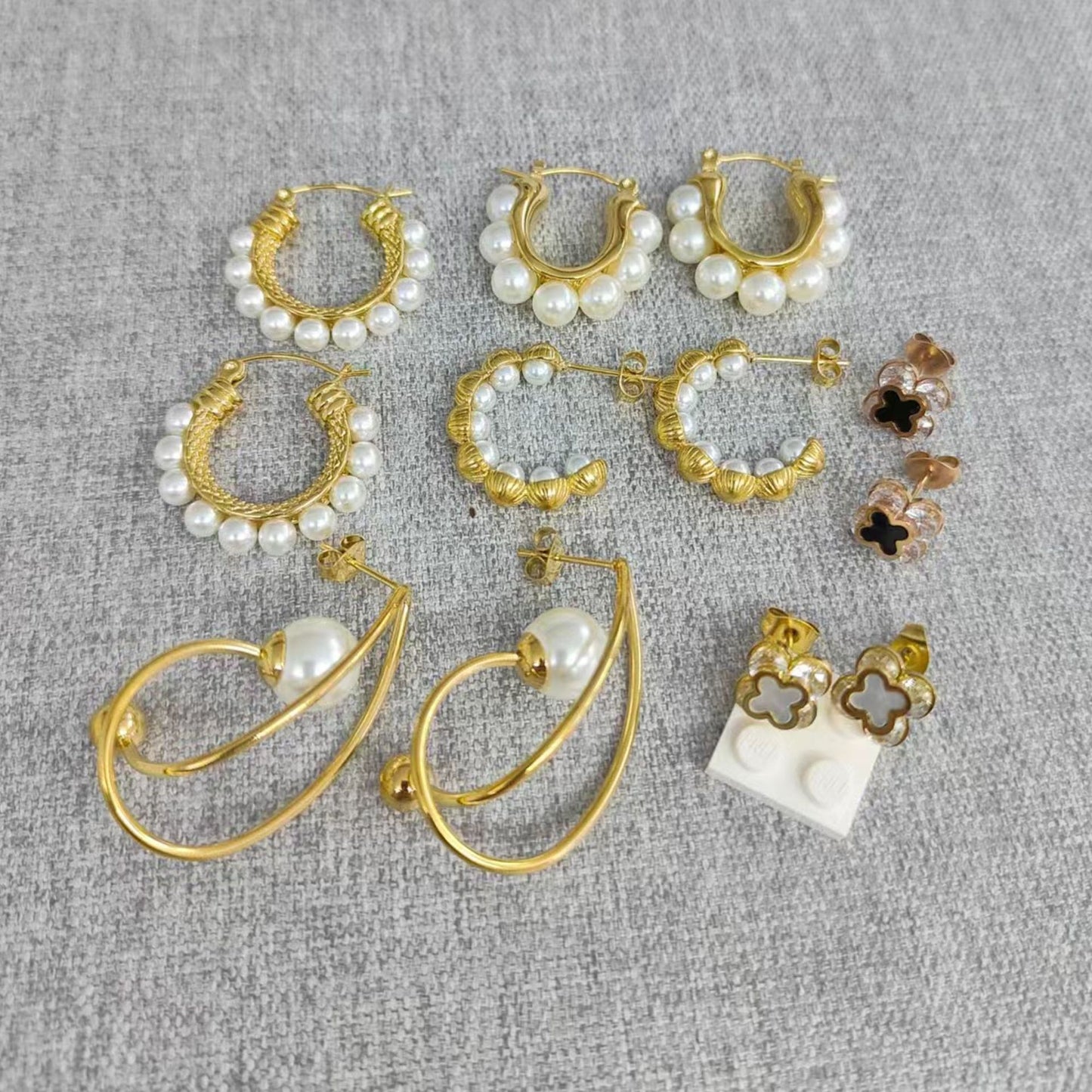 Titanium Steel Stainless Steel 18K Gold Ear Clip