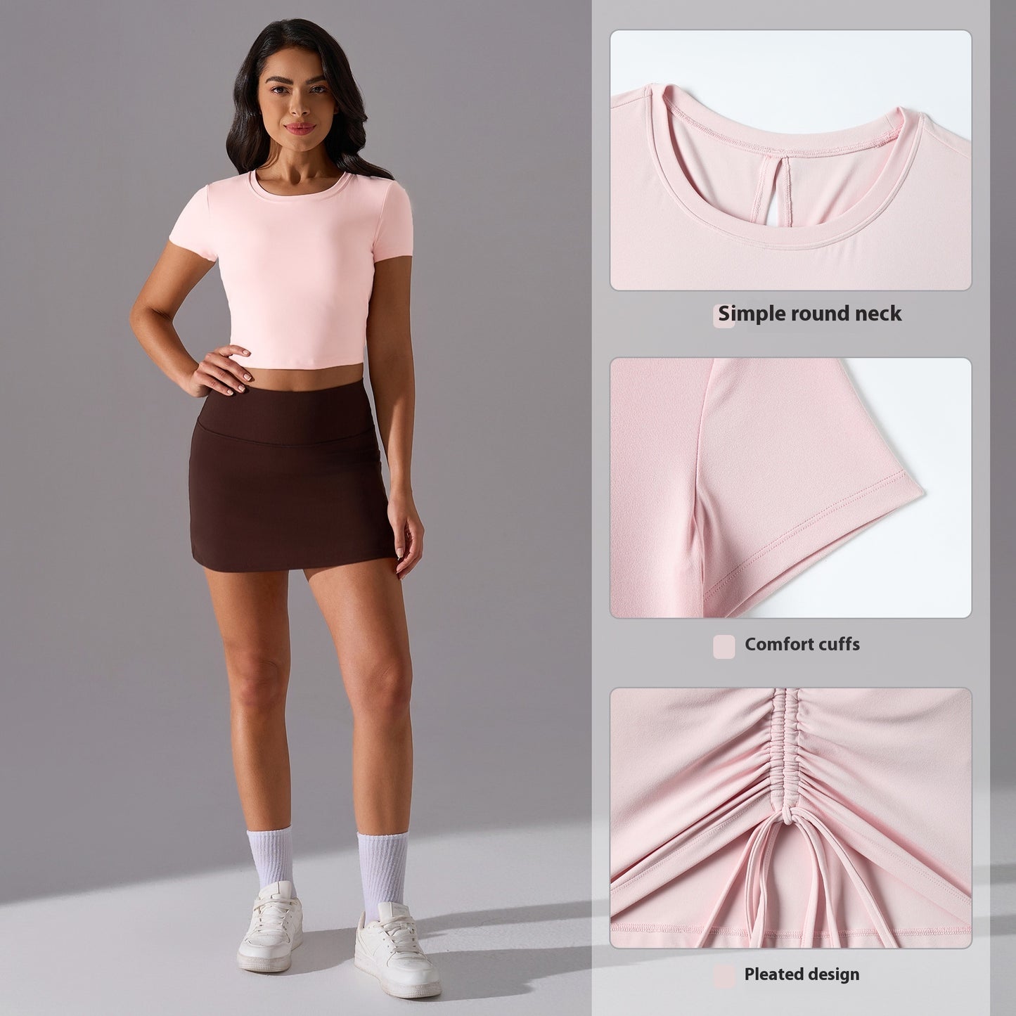 Skin-friendly Fitness T-shirt Women's Short Yoga Short Sleeve