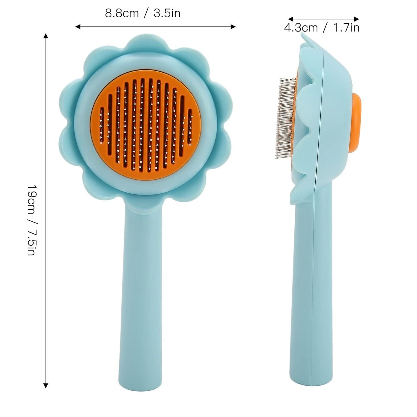 Cat Brush Dog Shedding Brush Flower Shape Stainless Steel Self Cleaning For Dog For Pet Supplies, Cat Grooming Brush, Self Cleaning Slicker Brushes For Dogs Cats Grooming Brush Tool