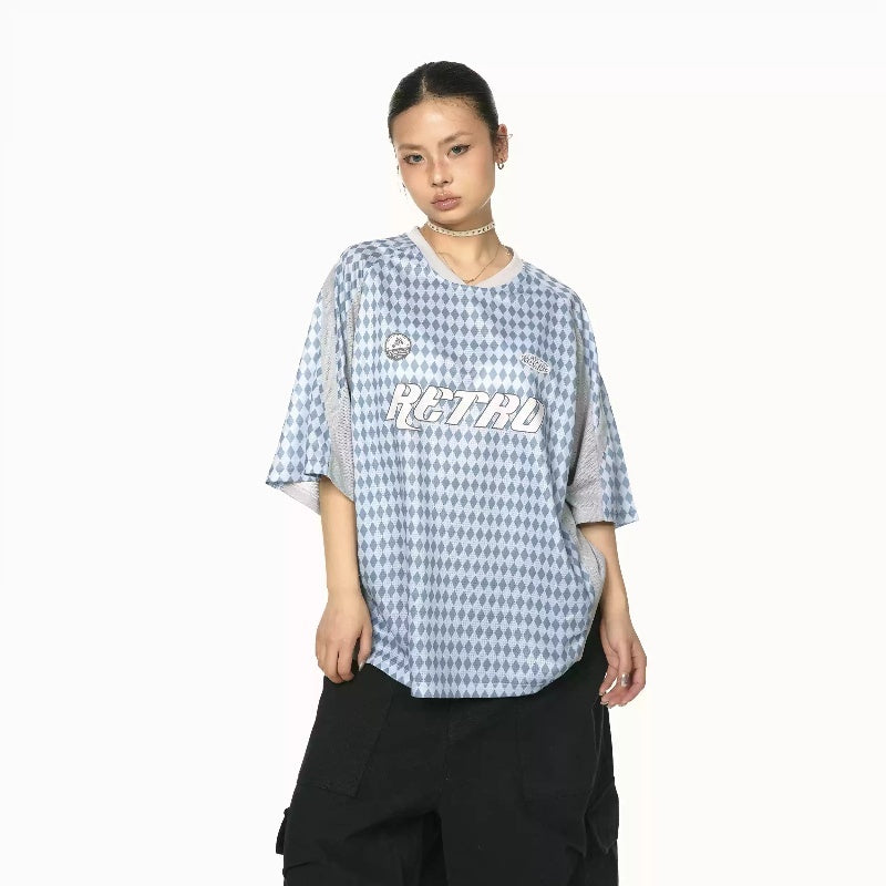 Jersey Sports V-neck T-shirt Women's Summer Loose All-match Casual