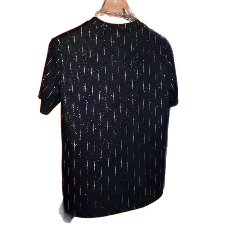 Men's Crew Neck Casual Half Sleeve Short Sleeve T-shirt Starry Top